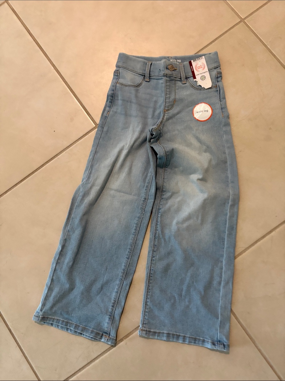NWT girls sz 6/6X wide leg jeans 1504